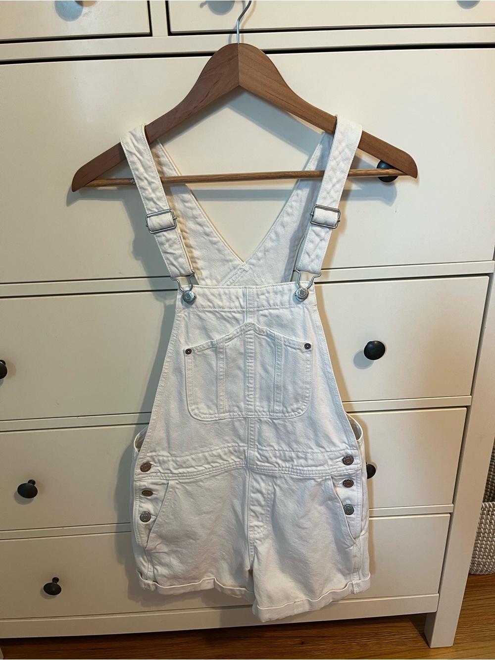 White Denim Old Navy Overalls